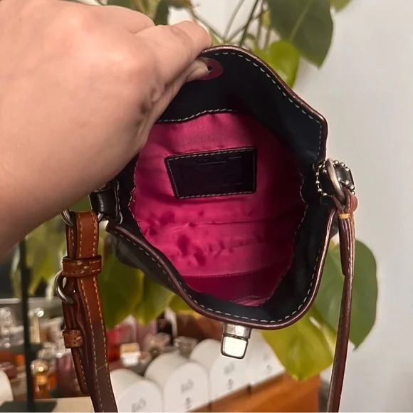 Y2K Coach mini Chelsea  Black Leather Bag - Picture 7 of 8
